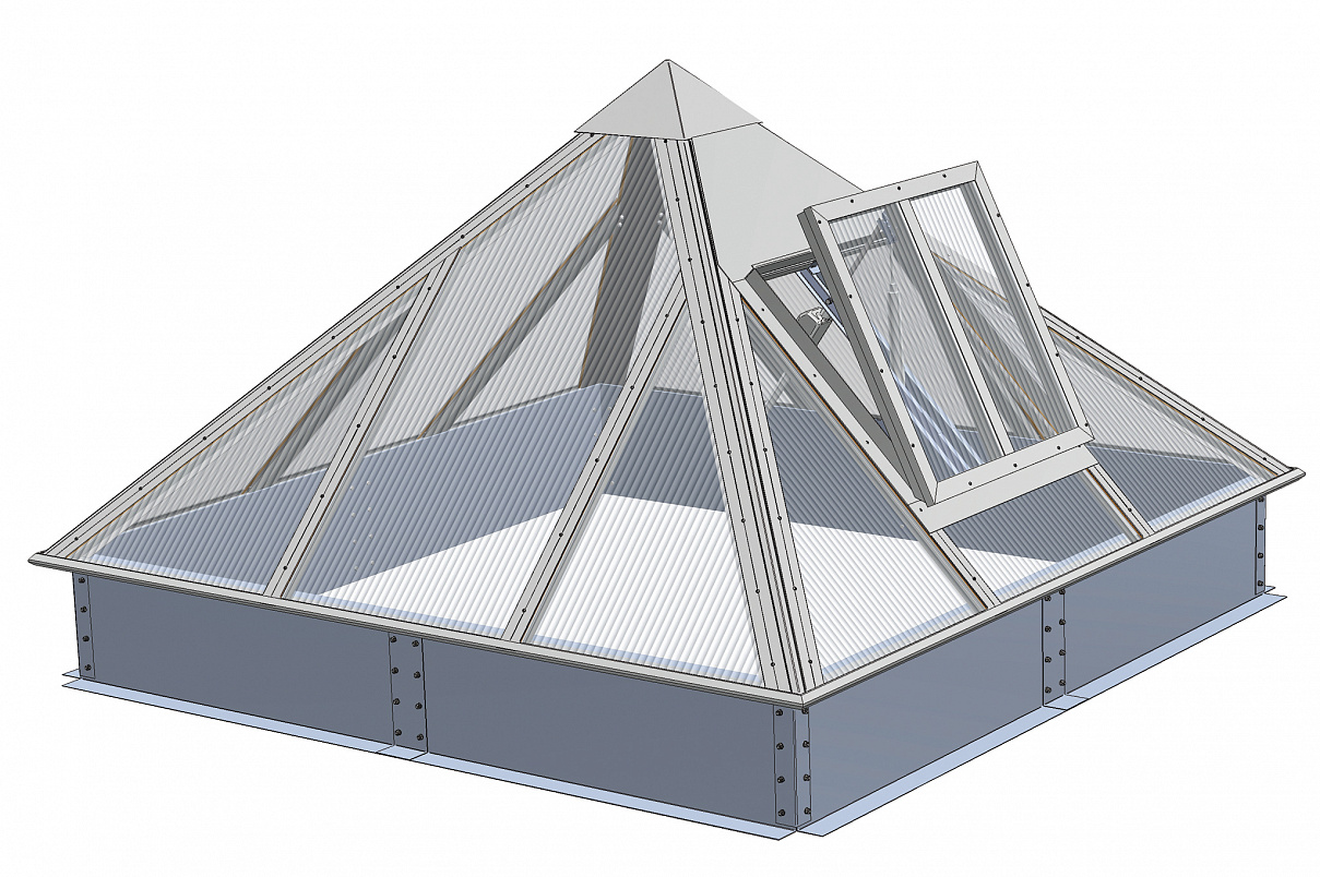 Одностворчатый встраиваемый дымовой люк mcr PROLIGHT-S1