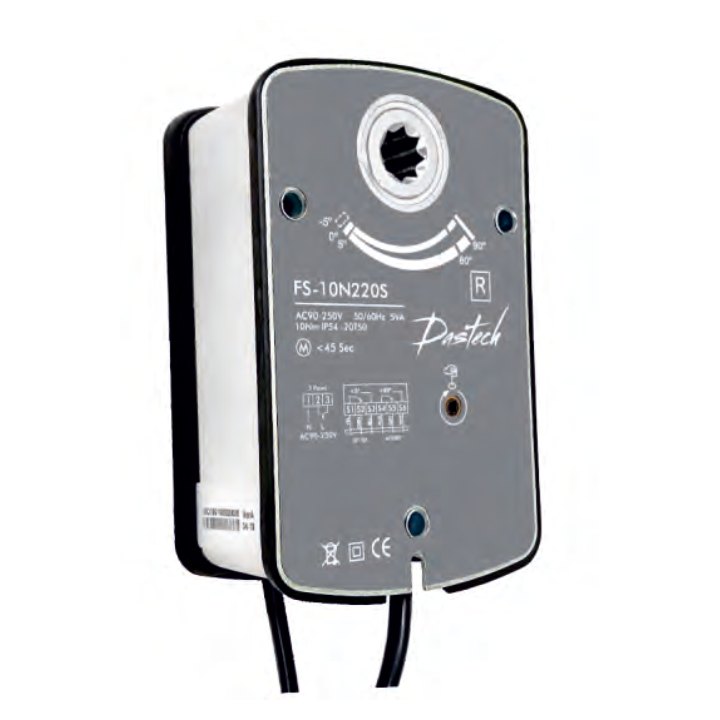 Электропривод Dastech FS-10N24S 10 Н·м, 24 В, для клапанов дымоудаления Электропривод Dastech FS-10N24S 10 Н·м, 24 В, для клапанов дымоудаления