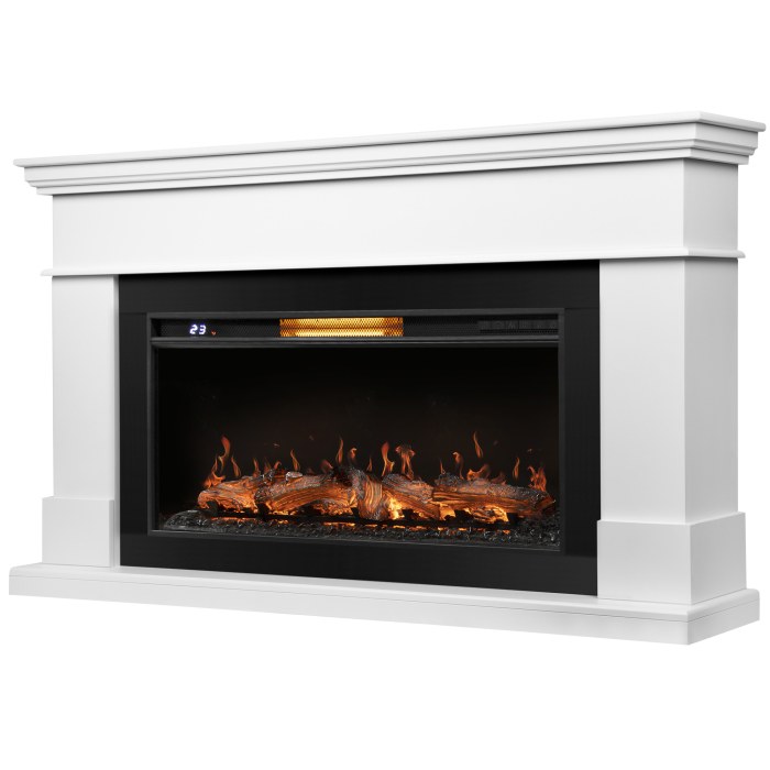 Каминокомплект: Очаг Royal Thermo Aurora RTFP/P-AR40LS, портал California 42/40/36, белый