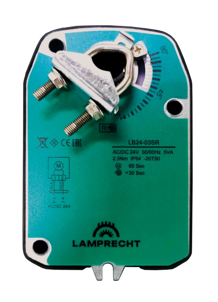 Электропривод с возвратной пружиной LAMPRECHT LB24-03SR-U