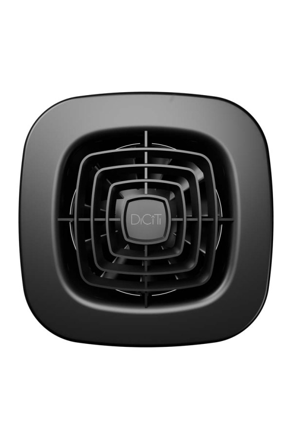 Вентилятор накладной AIR D100 обратный клапан Matt black DICITI