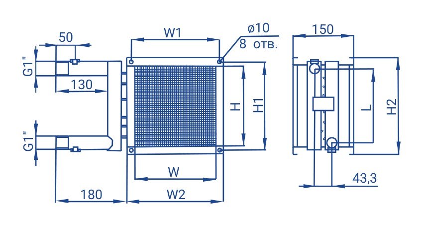 Нагреватель водяной HW 900x500 ERA PRO