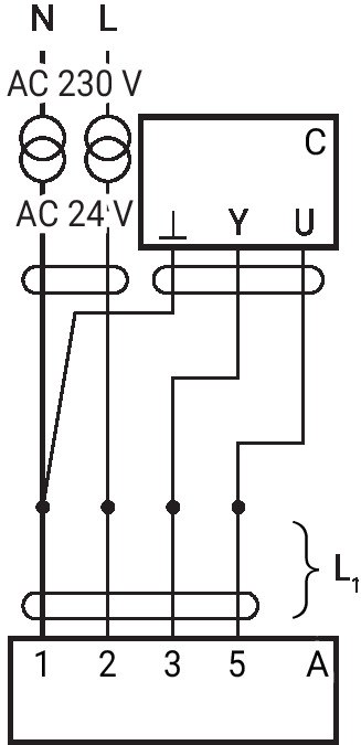 LMQ24A-SR — Схема подключения